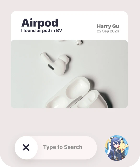 Search bar with a generic magnifying glass icon.