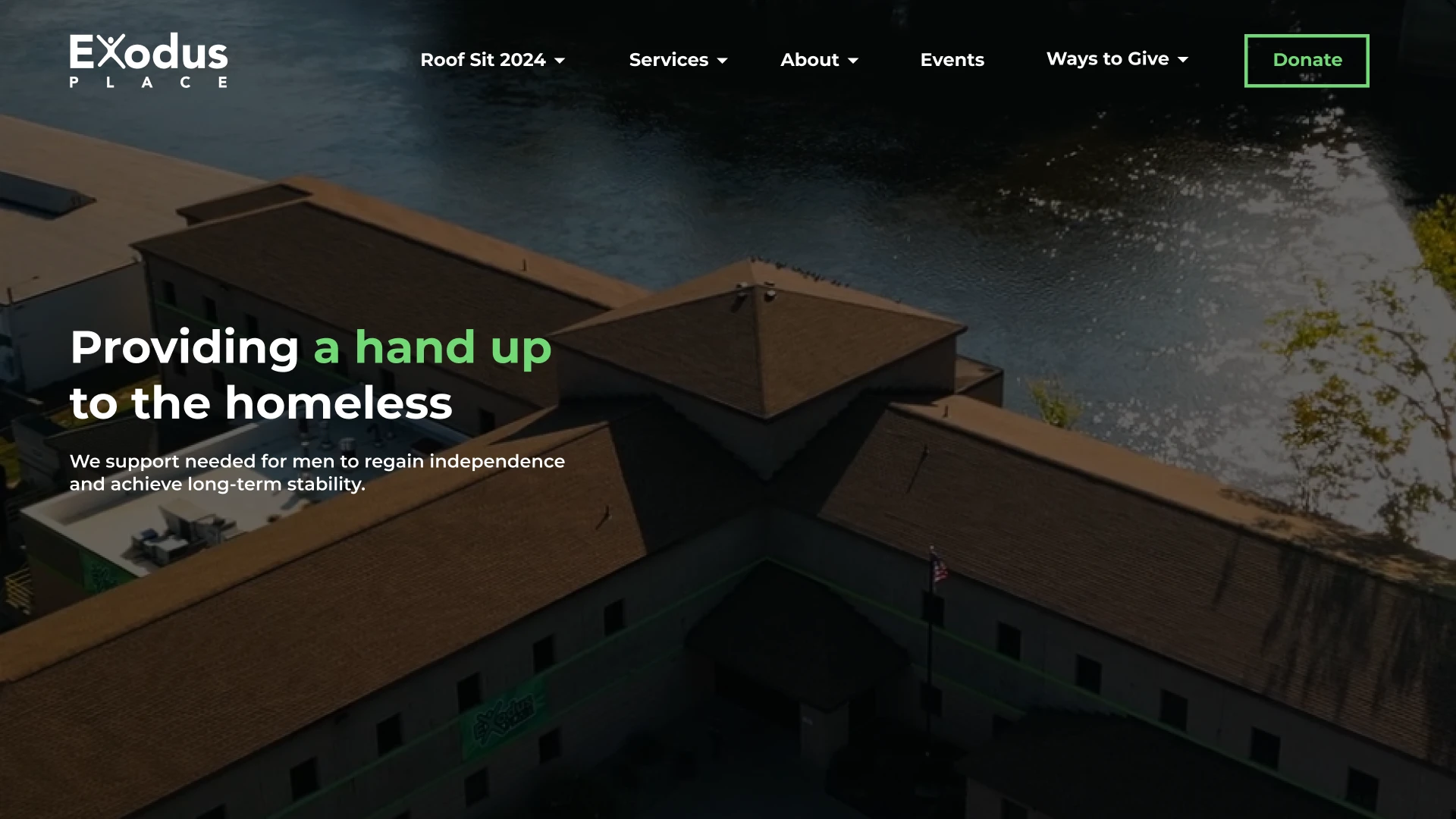 Homepage variation: standard video background.