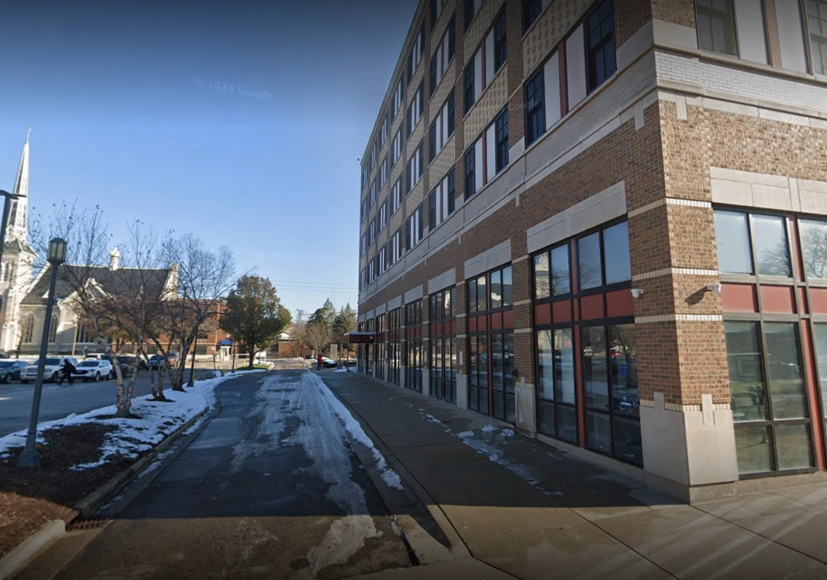 Street view photograph of the Ferguson Apartments building, one of the locations used for field usability testing.