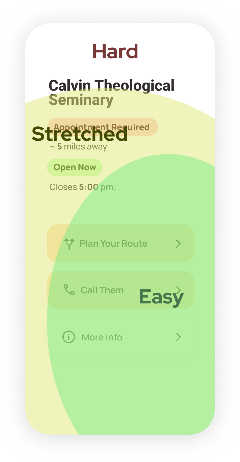 Heatmap overlay showing reachable screen zones for right-handed users.