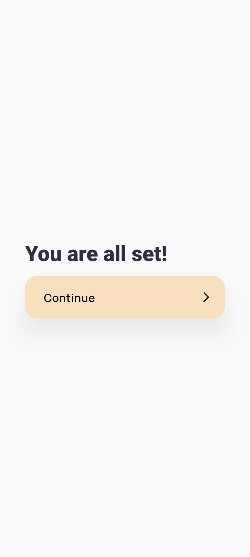 Mobile screen showing a confirmation screen.